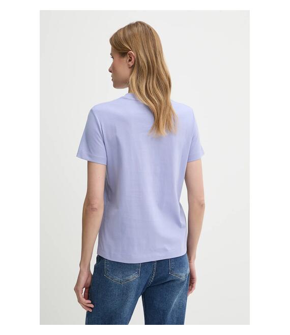 Βαμβακερό μπλουζάκι Calvin Klein Jeans χρώμα: μοβ, J20J225256