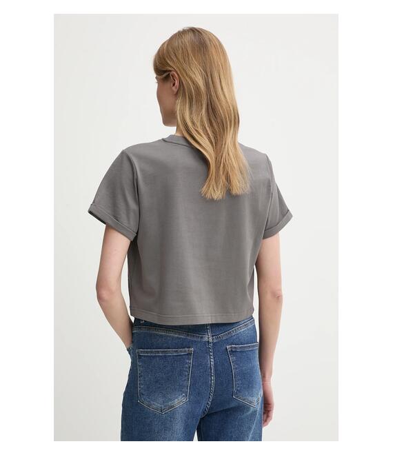 Βαμβακερό μπλουζάκι Calvin Klein Jeans χρώμα: γκρι, LV047AB814