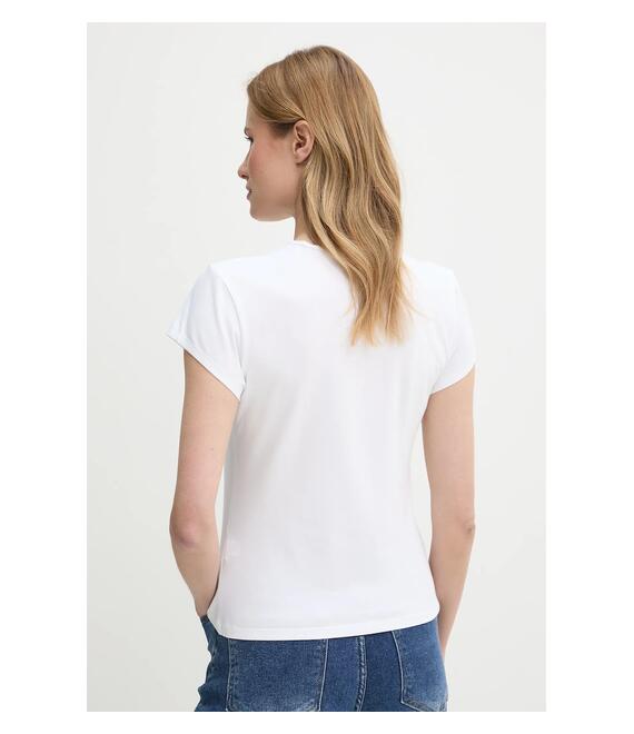 Μπλουζάκι Calvin Klein Jeans χρώμα: άσπρο, LV047B828G