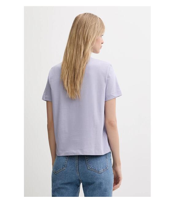 Βαμβακερό μπλουζάκι Calvin Klein Jeans χρώμα: μοβ, LV047B851G