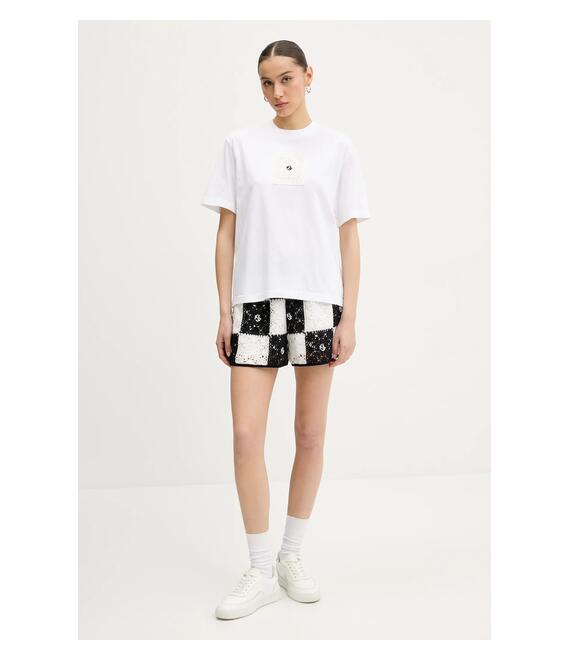 Βαμβακερό μπλουζάκι Karl Lagerfeld Jeans χρώμα: άσπρο, A2W17096