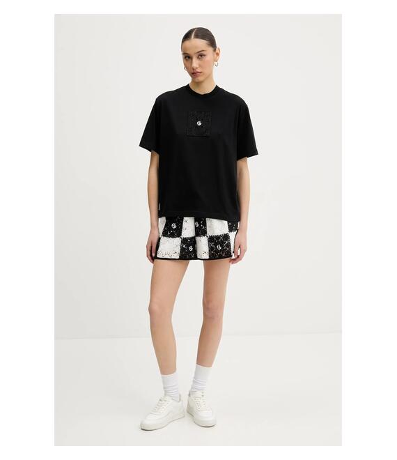 Βαμβακερό μπλουζάκι Karl Lagerfeld Jeans χρώμα: μαύρο, A2W17096