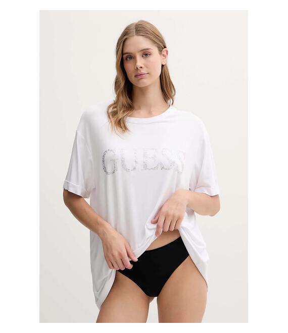 Μπλουζάκι Guess χρώμα: άσπρο, E5GI07 K68D2