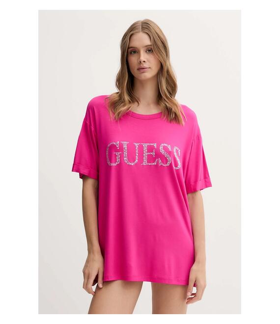 Μπλουζάκι Guess χρώμα: ροζ, E5GI07 K68D2
