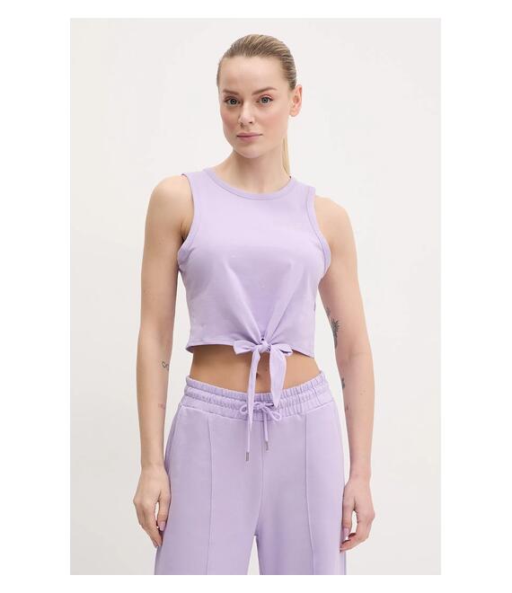 Βαμβακερό τοπ Guess PRIMULA χρώμα: μοβ, V5GI01 I3Z14