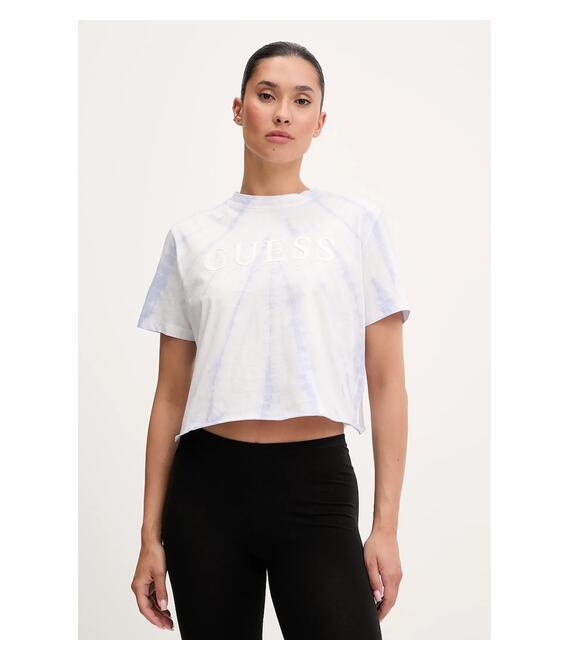 Βαμβακερό μπλουζάκι Guess GENZIANA χρώμα: μπλε, V5GI19 I3Z14