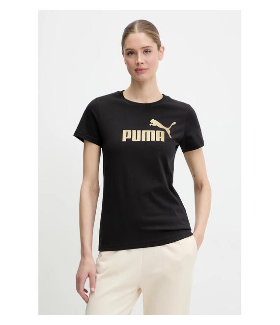Βαμβακερό μπλουζάκι Puma χρώμα: μαύρο, 631536