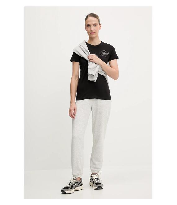 Βαμβακερό μπλουζάκι Puma χρώμα: μαύρο, 684982