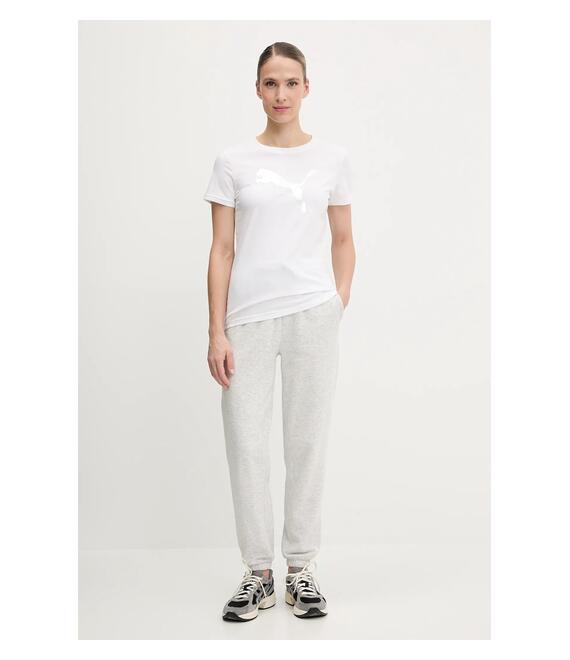 Βαμβακερό μπλουζάκι Puma χρώμα: άσπρο, 684995