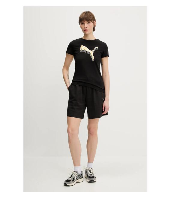 Βαμβακερό μπλουζάκι Puma χρώμα: μαύρο, 684995