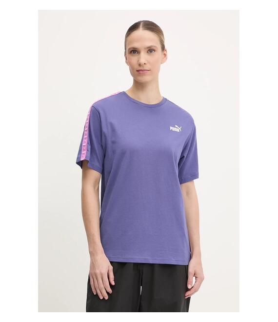 Βαμβακερό μπλουζάκι Puma χρώμα: μοβ, 685009
