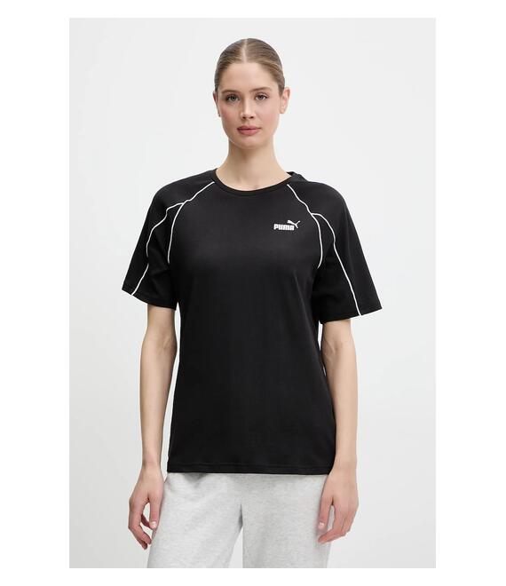 Βαμβακερό μπλουζάκι Puma χρώμα: μαύρο, 685041