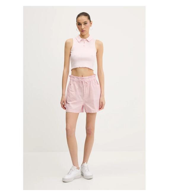 Top Tommy Jeans χρώμα: ροζ, DW0DW20295