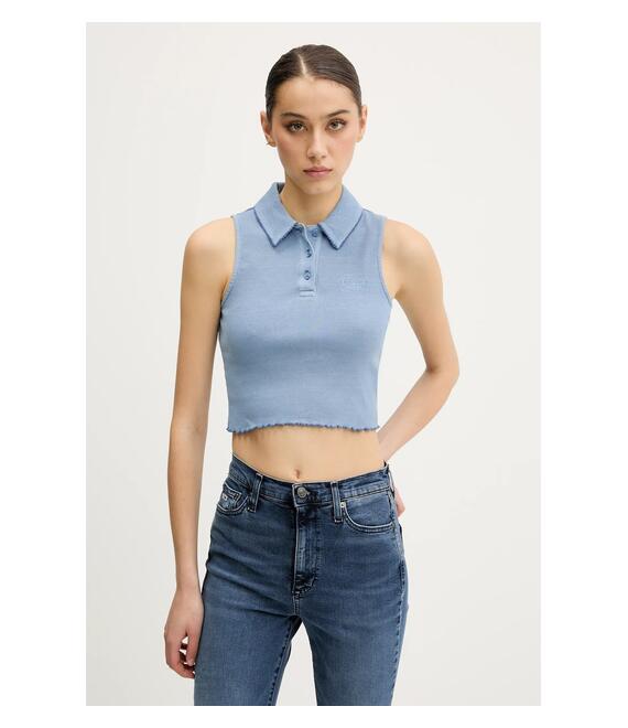 Top Tommy Jeans χρώμα: μπλε, DW0DW20295