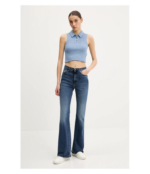 Top Tommy Jeans χρώμα: μπλε, DW0DW20295