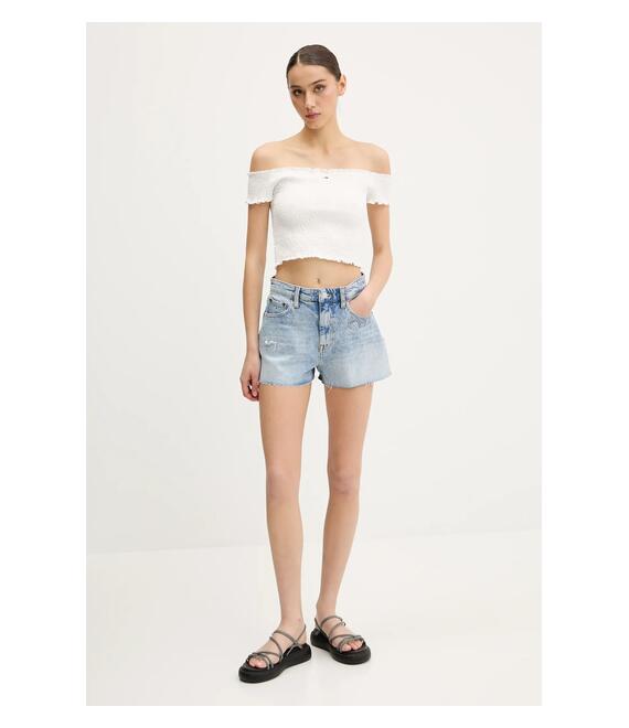 Μπλουζάκι Tommy Jeans χρώμα: άσπρο, DW0DW20238