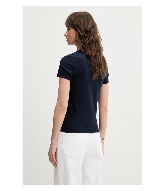 Βαμβακερό μπλουζάκι Tommy Jeans γυναικείο, χρώμα: ναυτικό μπλε, DW0DW20315