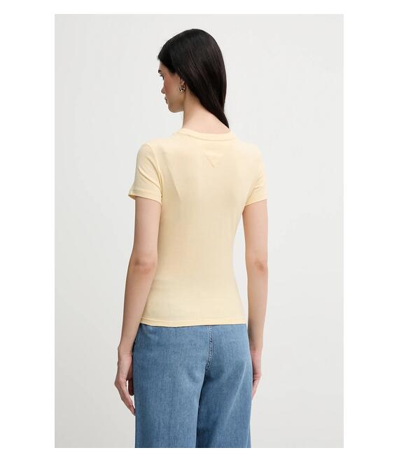 Μπλουζάκι Tommy Jeans χρώμα: κίτρινο, DW0DW20316