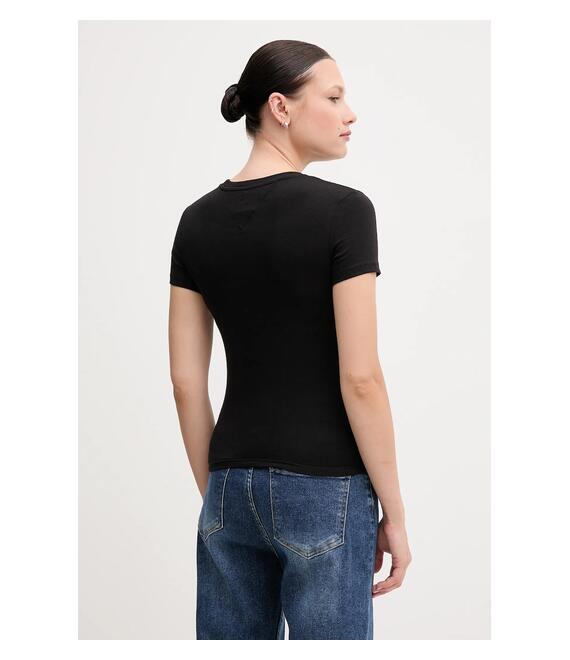 Μπλουζάκι Tommy Jeans χρώμα: μαύρο, DW0DW20316