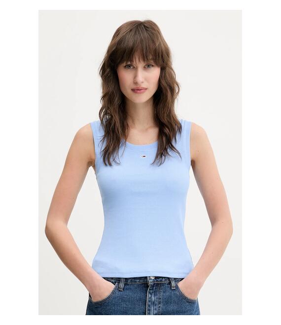 Top Tommy Jeans χρώμα: μπλε, DW0DW20673