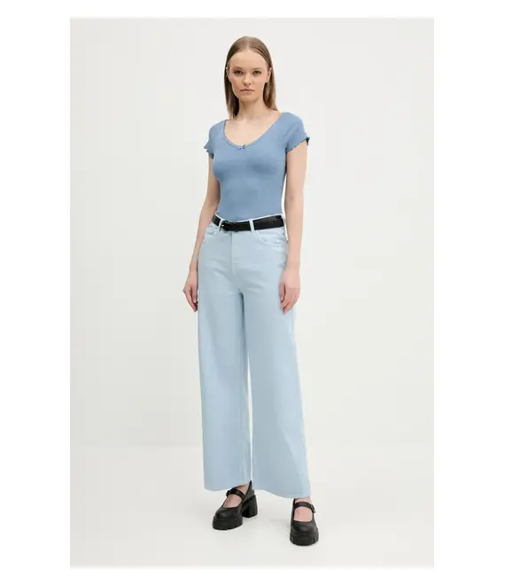 Μπλουζάκι Tommy Jeans χρώμα: μπλε, DW0DW21349