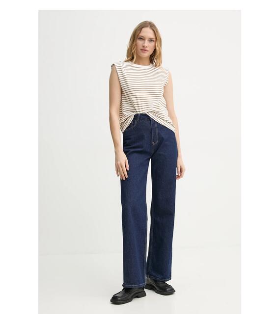 Βαμβακερό τοπ G-Star Raw χρώμα: μπεζ, D26073-D979