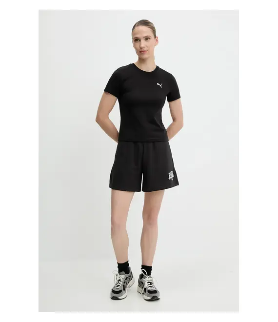 Μπλουζάκι Puma χρώμα: μαύρο, 629742