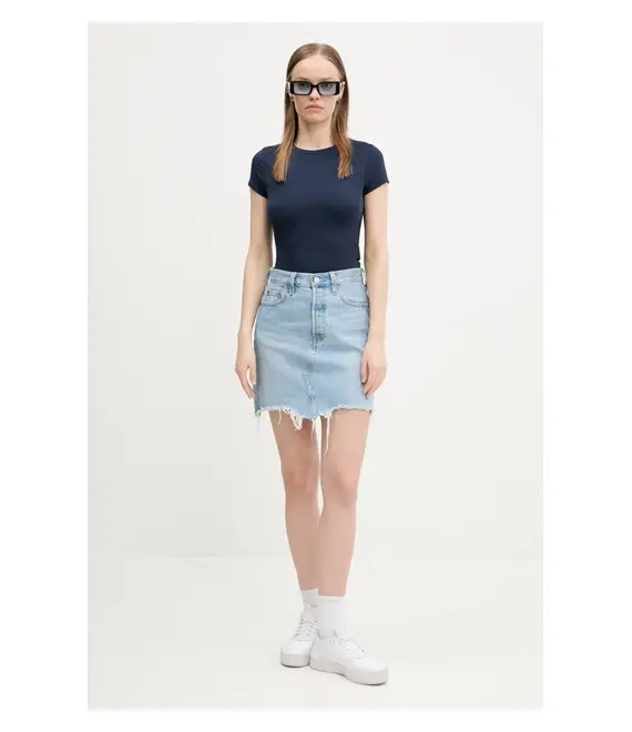 Μπλουζάκι Hollister Co. χρώμα: ναυτικό μπλε, KI339-5043