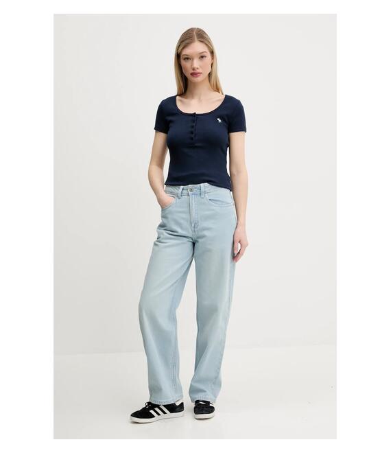 Μπλουζάκι Abercrombie & Fitch χρώμα: ναυτικό μπλε, KI139-5271