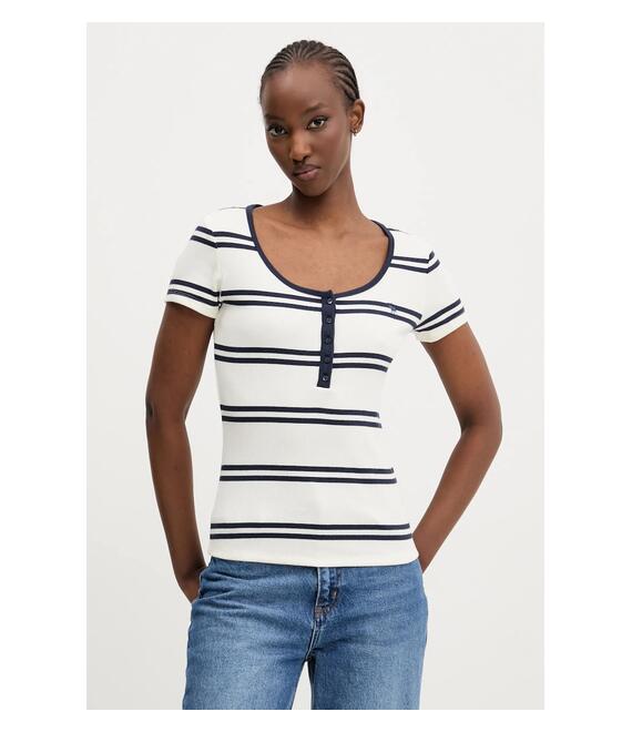 Μπλουζάκι Abercrombie & Fitch χρώμα: άσπρο, KI139-5271