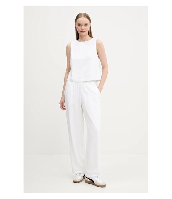 Λευκή μπλούζα Abercrombie & Fitch χρώμα: άσπρο, KI140-5556