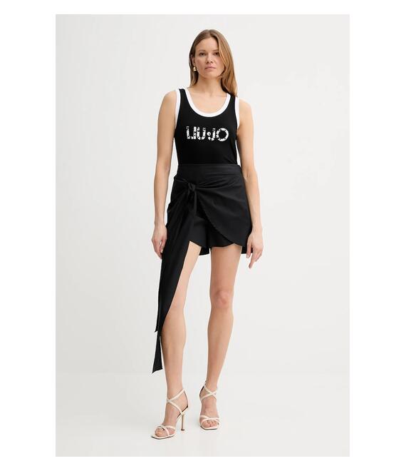 Top Liu Jo χρώμα: μαύρο, VA5138.JS360