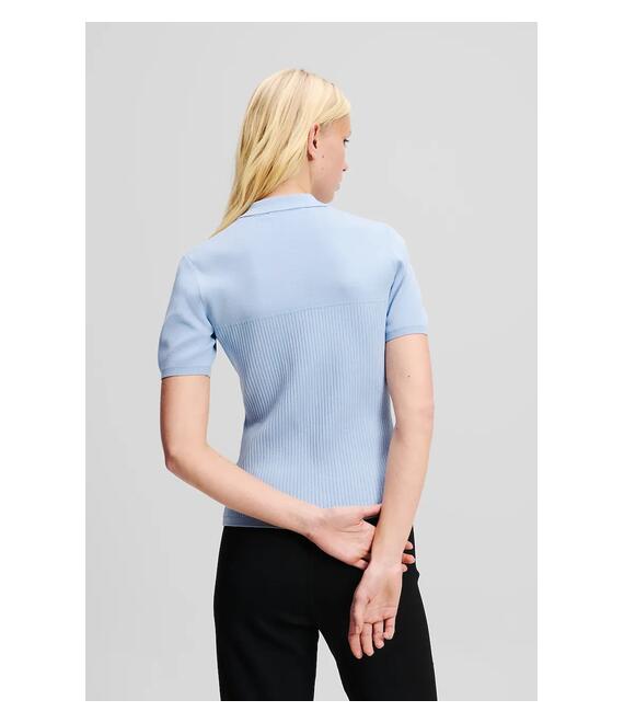 Πόλο Karl Lagerfeld χρώμα: μπλε, A2W18027