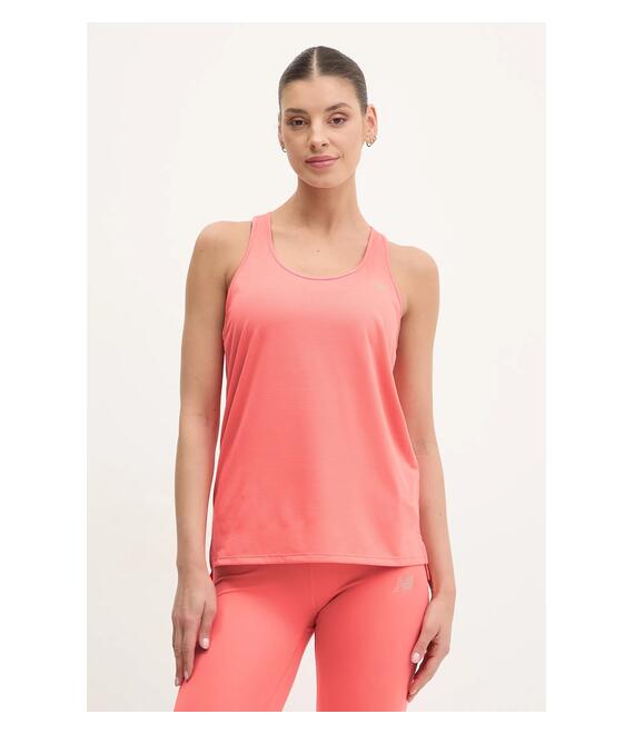 Τοπ προπόνησης New Balance Sport Essentials χρώμα: πορτοκαλί, WT41220DTR