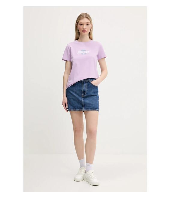 Μπλουζάκι Guess Jeans χρώμα: μοβ, W5GI26 J1314