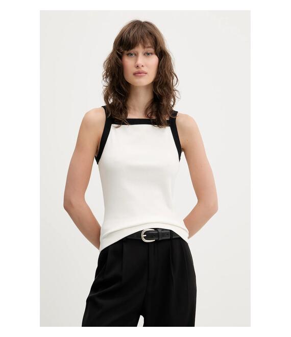 Top Abercrombie & Fitch χρώμα: άσπρο, KI139-5318