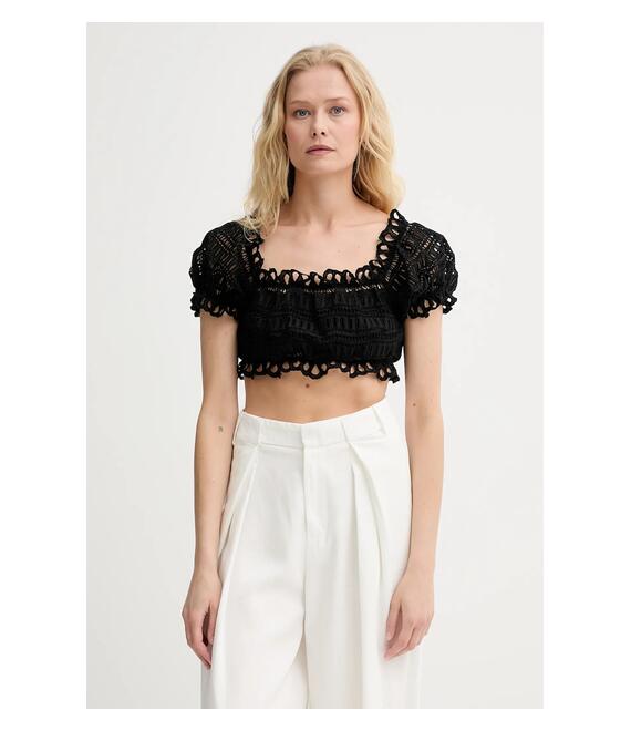 Μπλουζάκι Ermanno Scervino χρώμα: μαύρο, D464L607RXT