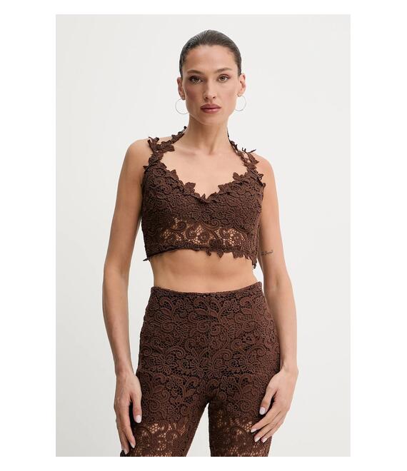 Top Ermanno Scervino χρώμα: καφέ, D464L601HGJ