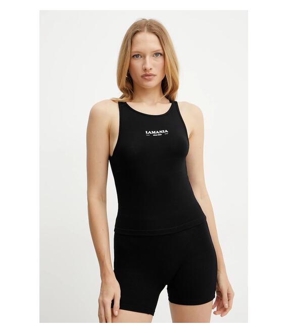 Top La Mania χρώμα: μαύρο, BASIC CROP TOP