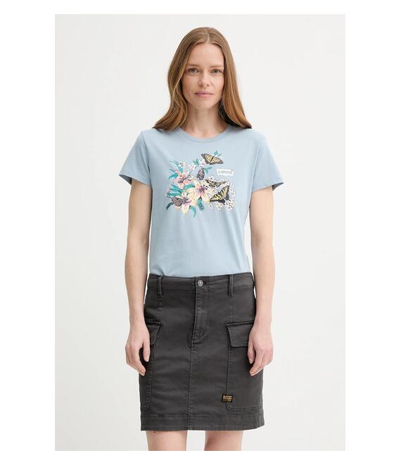 Βαμβακερό μπλουζάκι Levi's THE PERFECT TEE χρώμα: μπλε, 17369