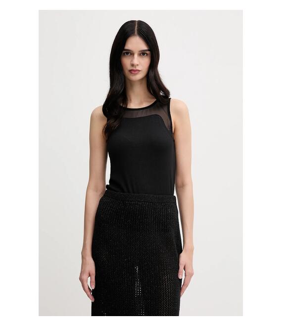 Top Sisley χρώμα: μαύρο, 3Y61LH00Z
