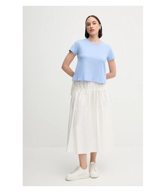Βαμβακερό μπλουζάκι Sisley χρώμα: μπλε, 3I1XL107A