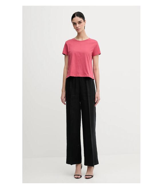 Βαμβακερό μπλουζάκι Sisley χρώμα: ροζ, 3I1XL107A