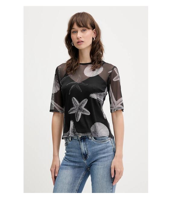 Μπλουζάκι Never Fully Dressed χρώμα: μαύρο, NFDTO1757