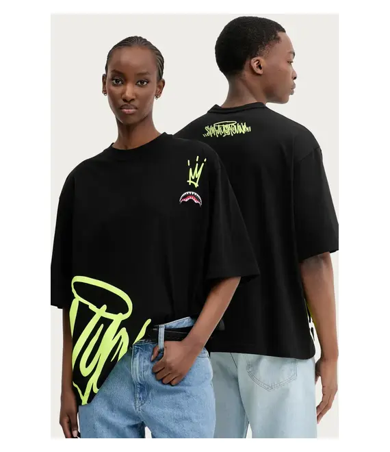 Βαμβακερό μπλουζάκι Sprayground χρώμα: μαύρο, SP697BLK