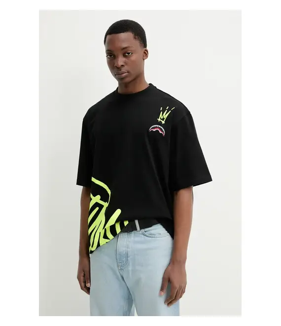 Βαμβακερό μπλουζάκι Sprayground χρώμα: μαύρο, SP697BLK