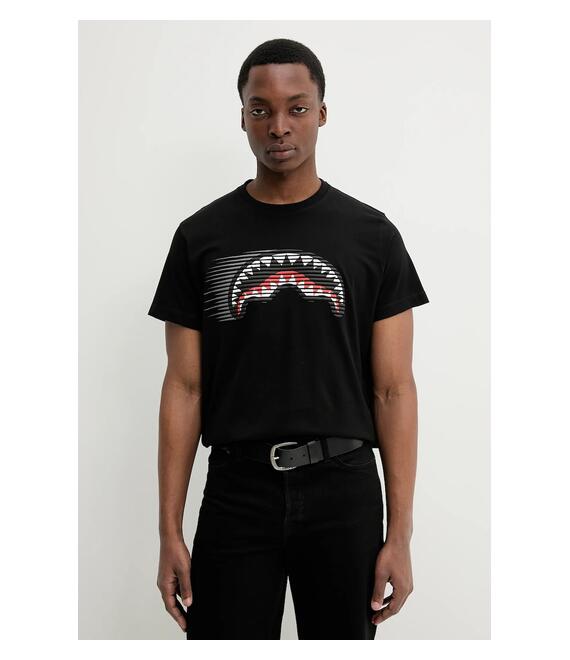 Βαμβακερό μπλουζάκι Sprayground χρώμα: μαύρο, SP721BLK