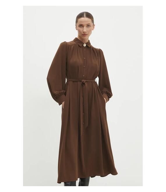 Φόρεμα Answear Lab χρώμα: καφέ