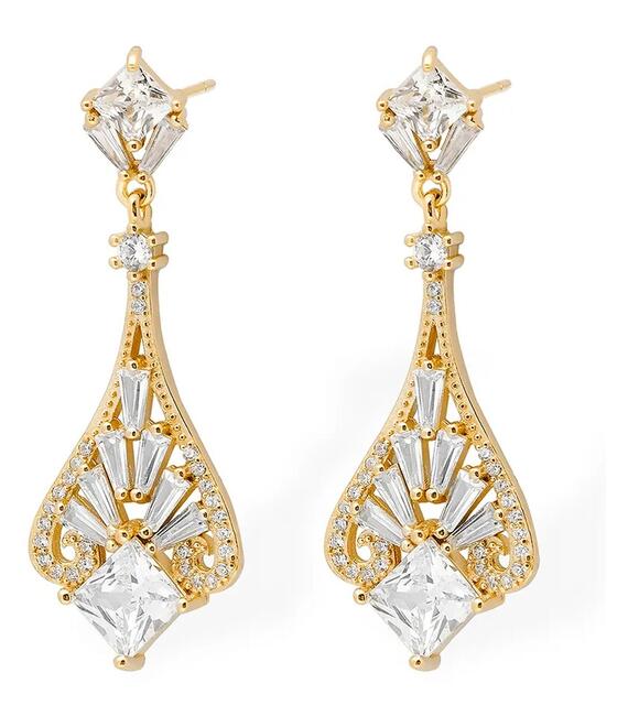 Ασημένια επιχρυσωμένα σκουλαρίκια ANIA KRUK GLAMOUR SMVKC1842Z