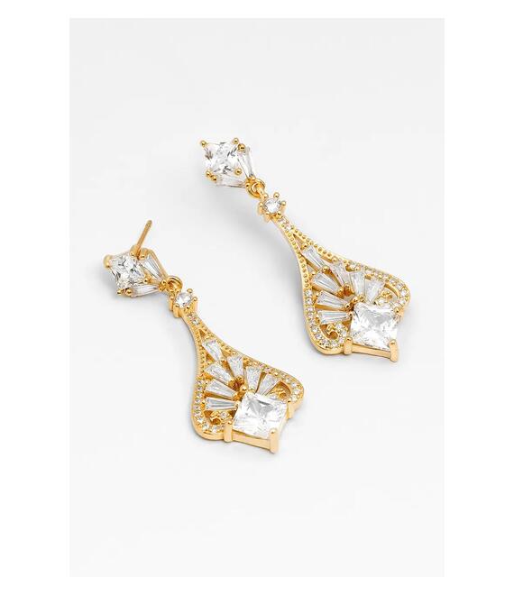 Ασημένια επιχρυσωμένα σκουλαρίκια ANIA KRUK GLAMOUR SMVKC1842Z